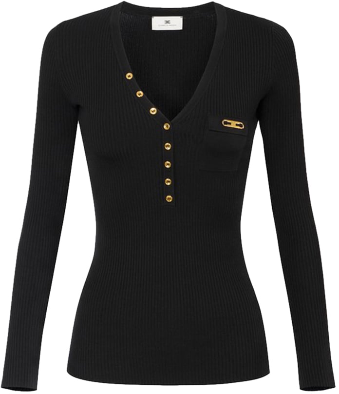 Elisabetta Franchi Sweaters Black Zwart