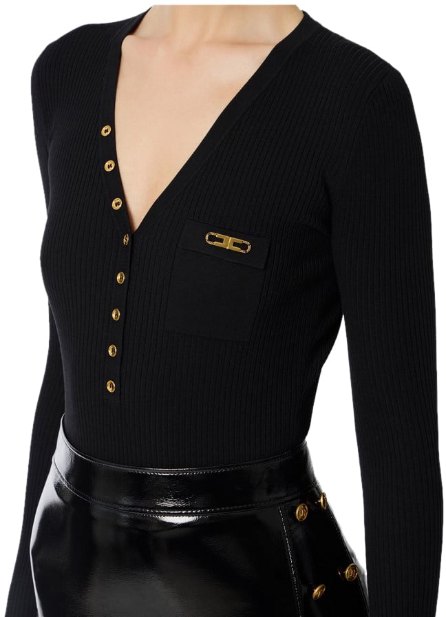 Elisabetta Franchi Sweaters Black Zwart