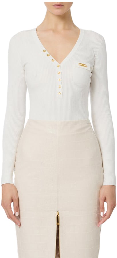 Elisabetta Franchi Sweaters Cyan Cyaan