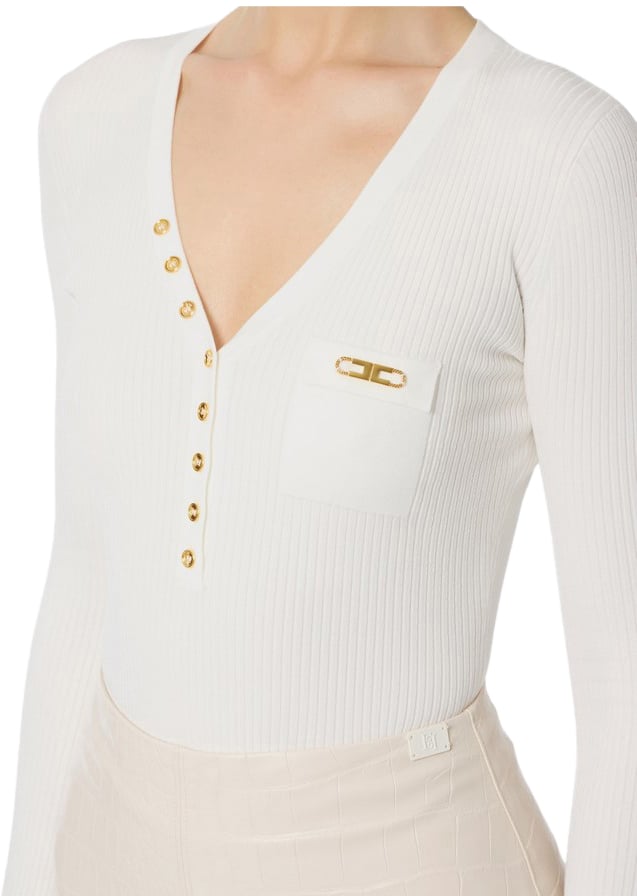 Elisabetta Franchi Sweaters Cyan Cyaan
