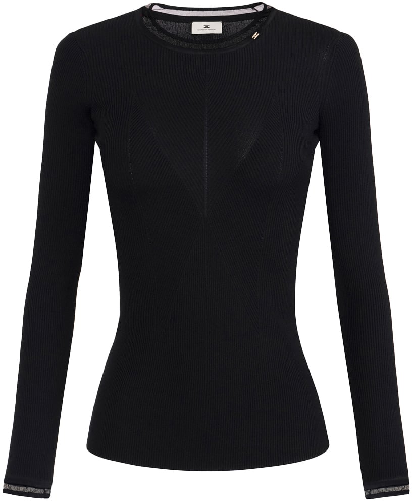 Elisabetta Franchi Sweaters Black Zwart