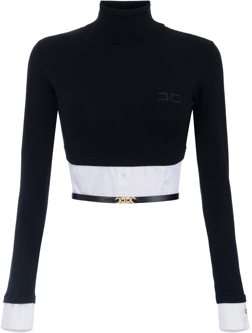 Elisabetta Franchi Sweaters Black Zwart