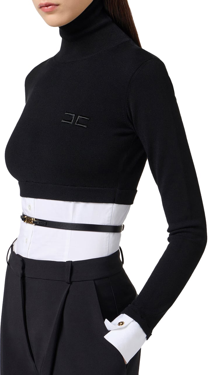 Elisabetta Franchi Sweaters Black Zwart