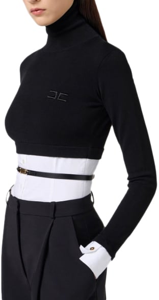Elisabetta Franchi Sweaters Black Zwart