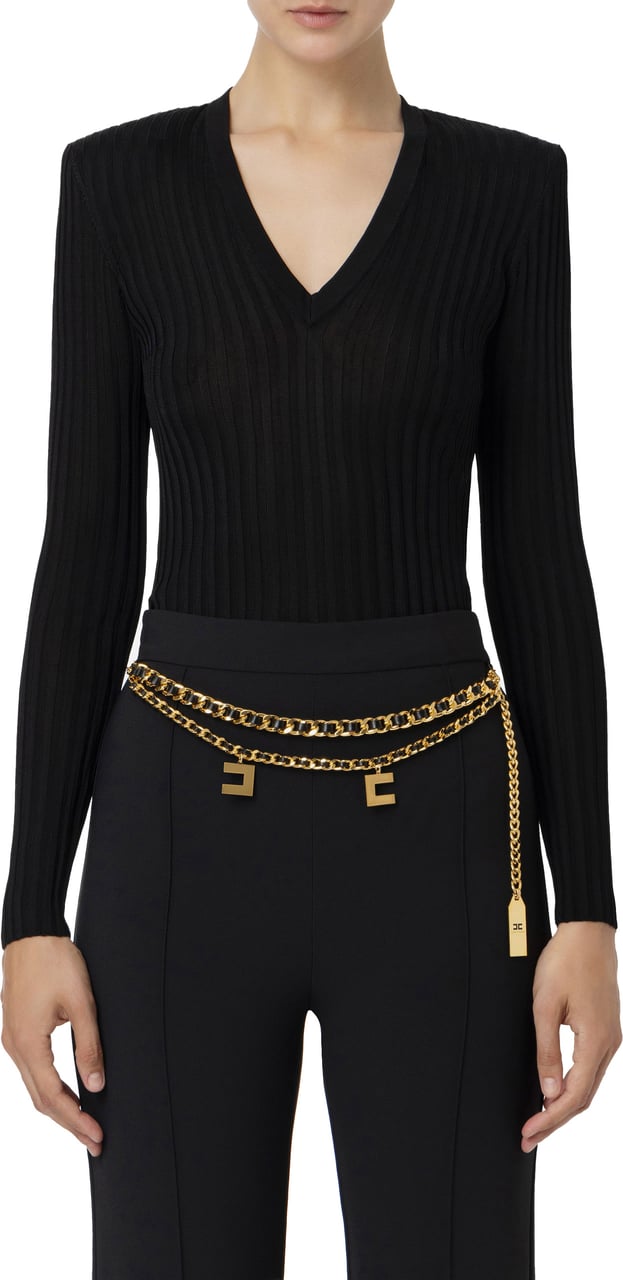 Elisabetta Franchi Sweaters Black Zwart