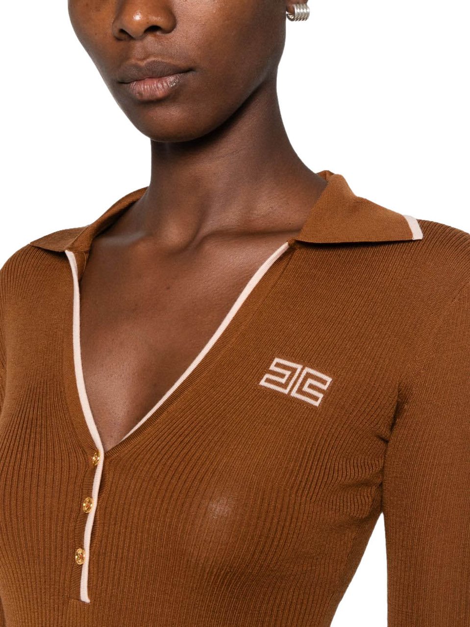 Elisabetta Franchi T-Shirts And Polos Brown Bruin