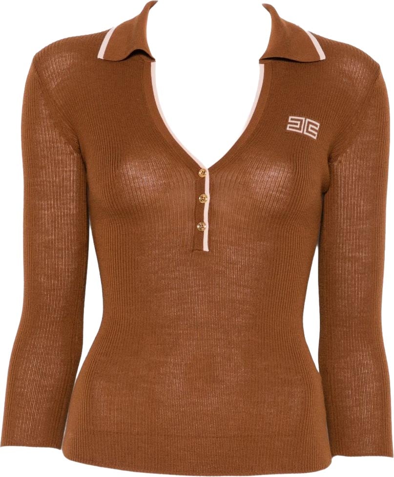 Elisabetta Franchi T-Shirts And Polos Brown Bruin
