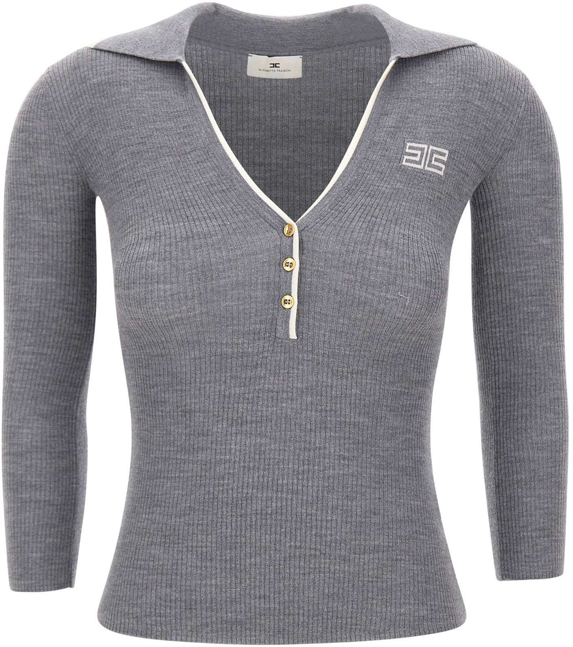 Elisabetta Franchi T-Shirts And Polos Grey Grijs