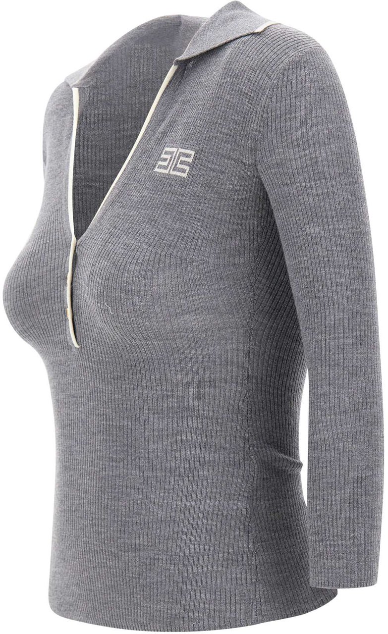 Elisabetta Franchi T-Shirts And Polos Grey Grijs