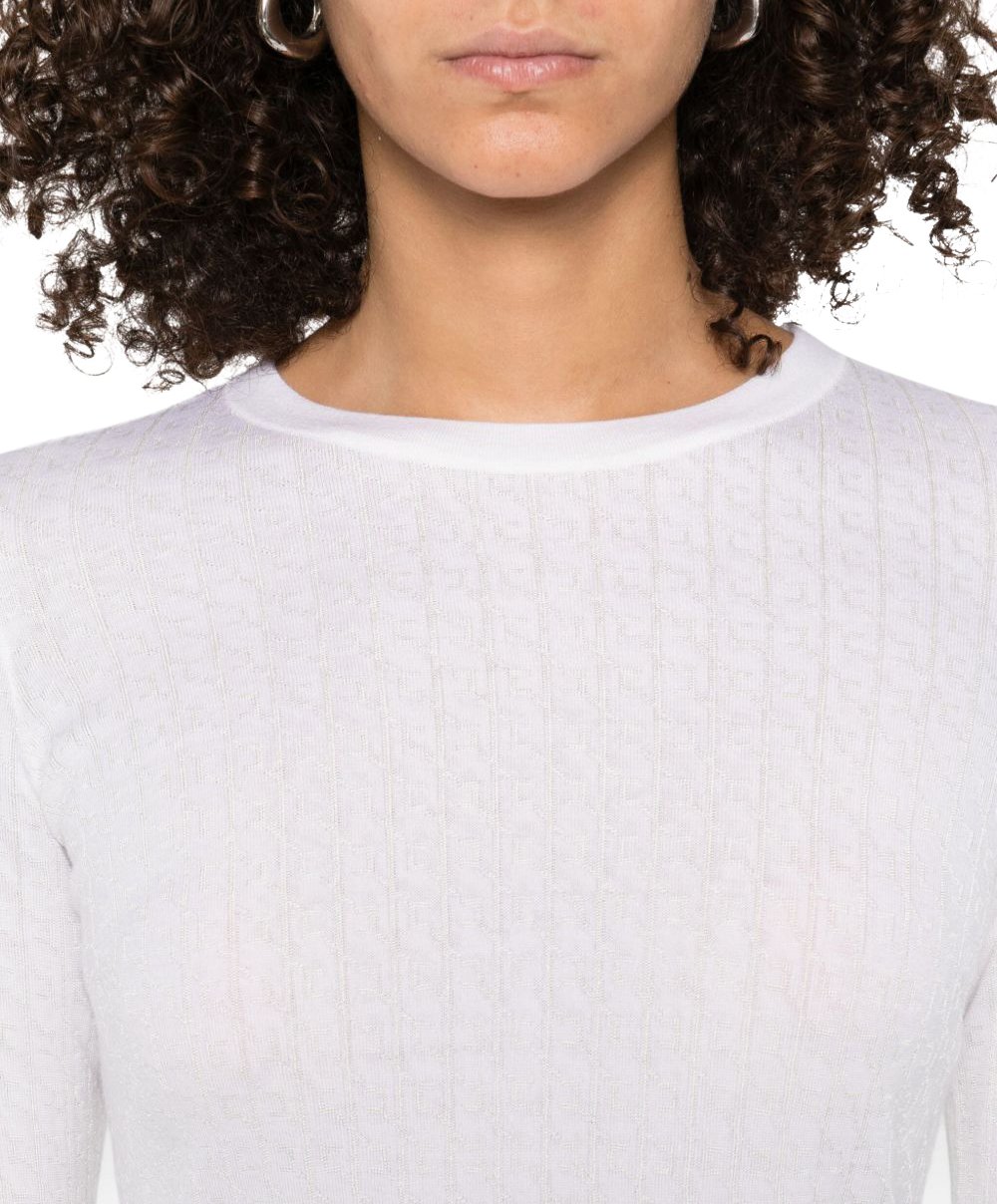 Elisabetta Franchi Sweaters Ivory Wit