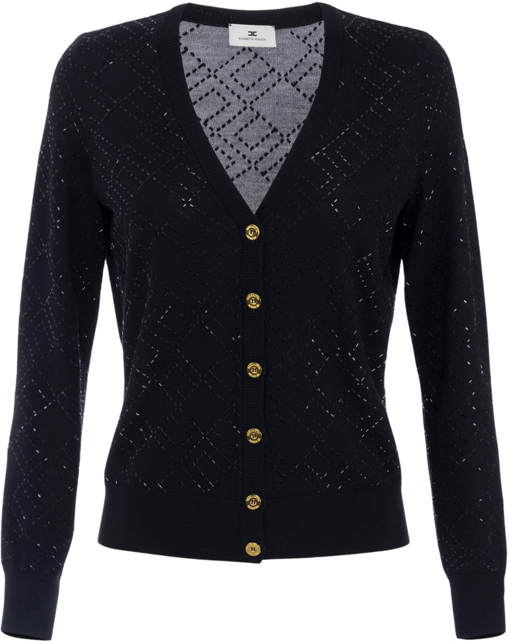 Elisabetta Franchi Sweaters Black Zwart