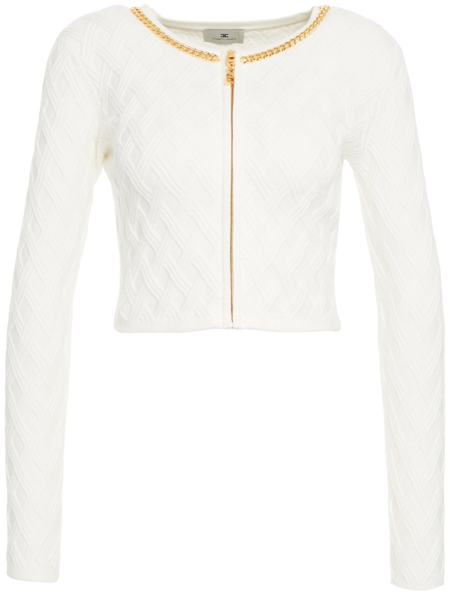 Elisabetta Franchi Cardigan con dettaglio catena Wit