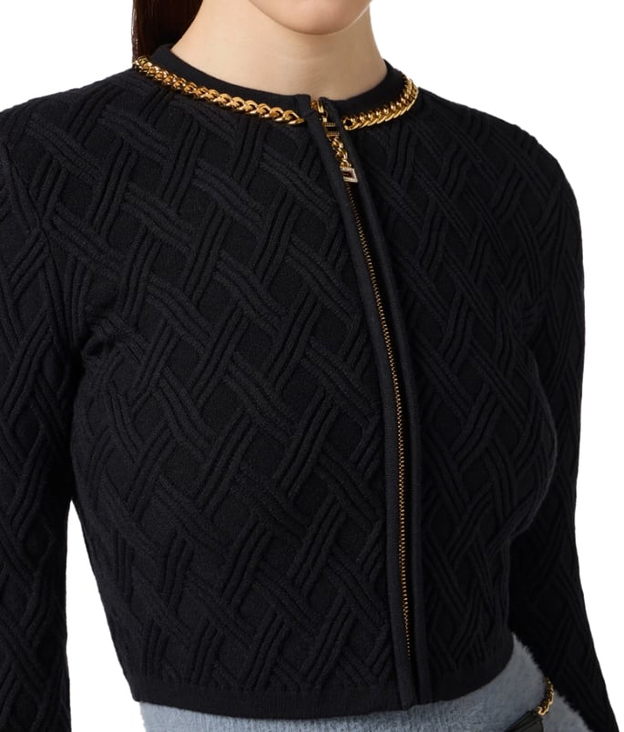 Elisabetta Franchi Sweaters Black Zwart