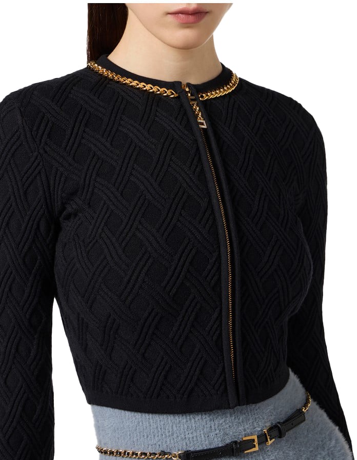 Elisabetta Franchi Sweaters Black Zwart