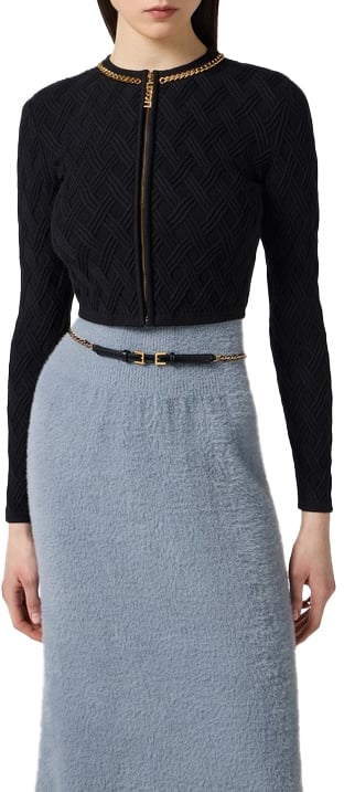 Elisabetta Franchi Sweaters Black Zwart