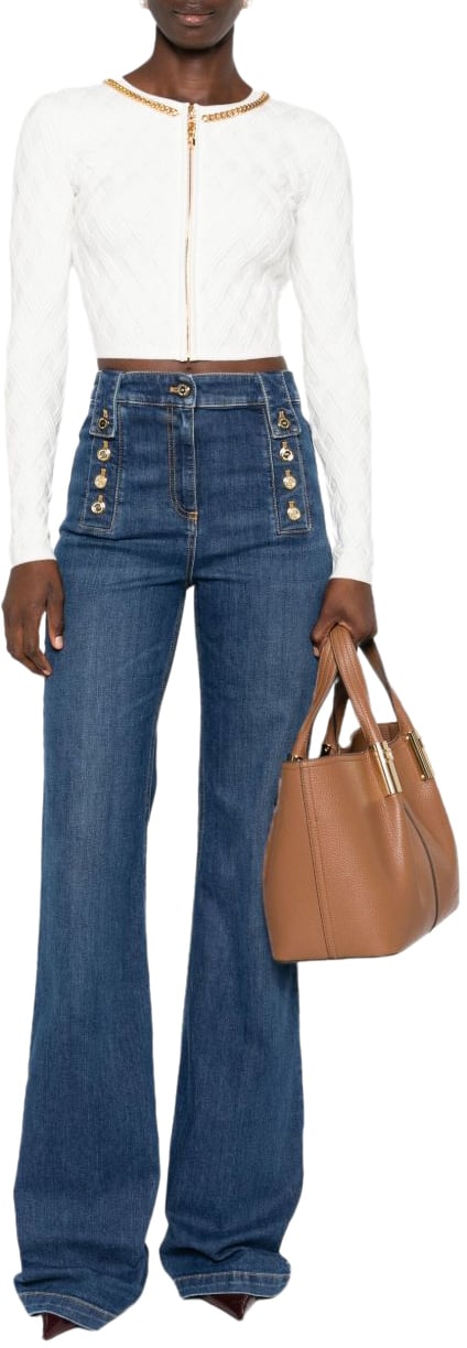 Elisabetta Franchi Sweaters Ivory Wit