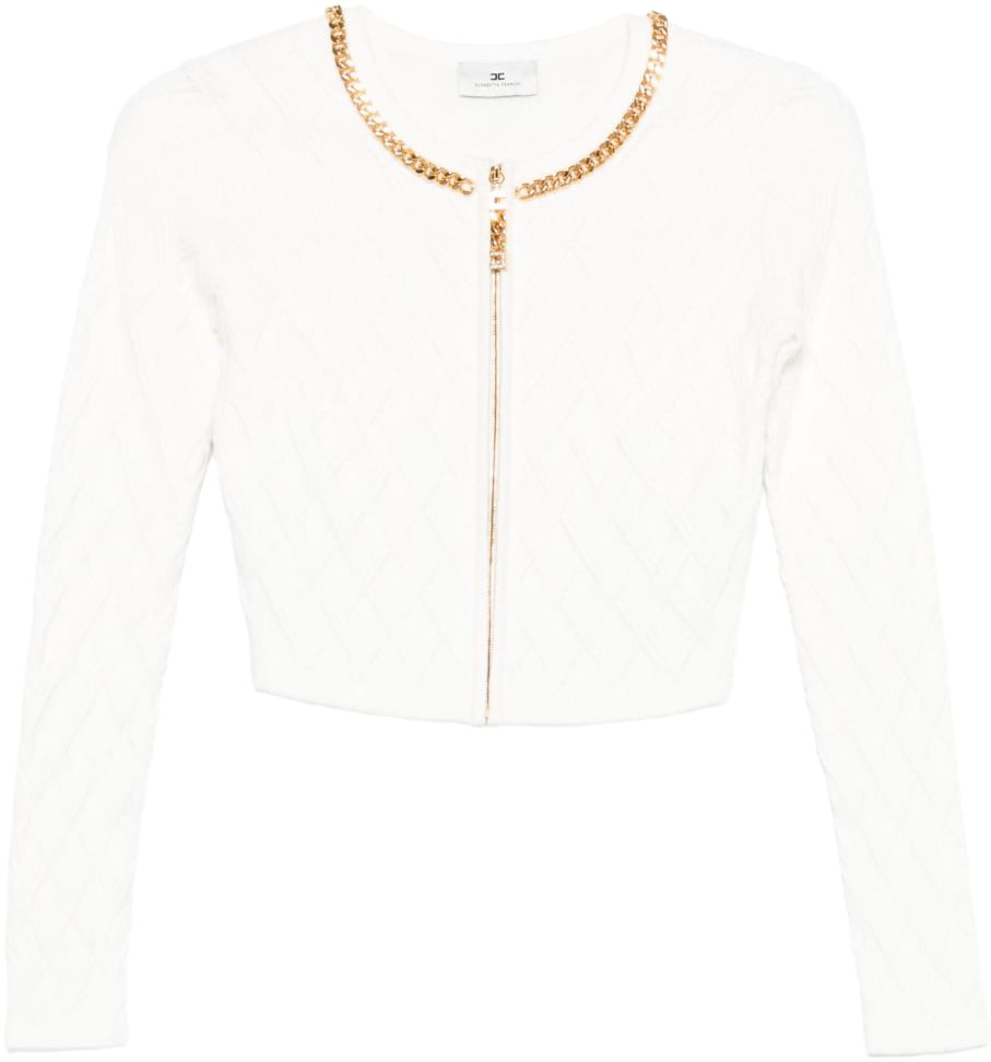 Elisabetta Franchi Sweaters Ivory Wit