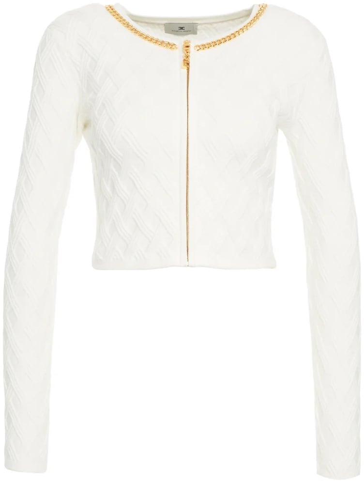 Elisabetta Franchi Sweaters Ivory Wit