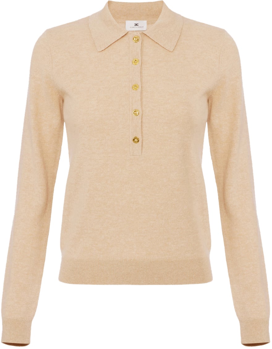 Elisabetta Franchi Sweaters Honey Melange Beige