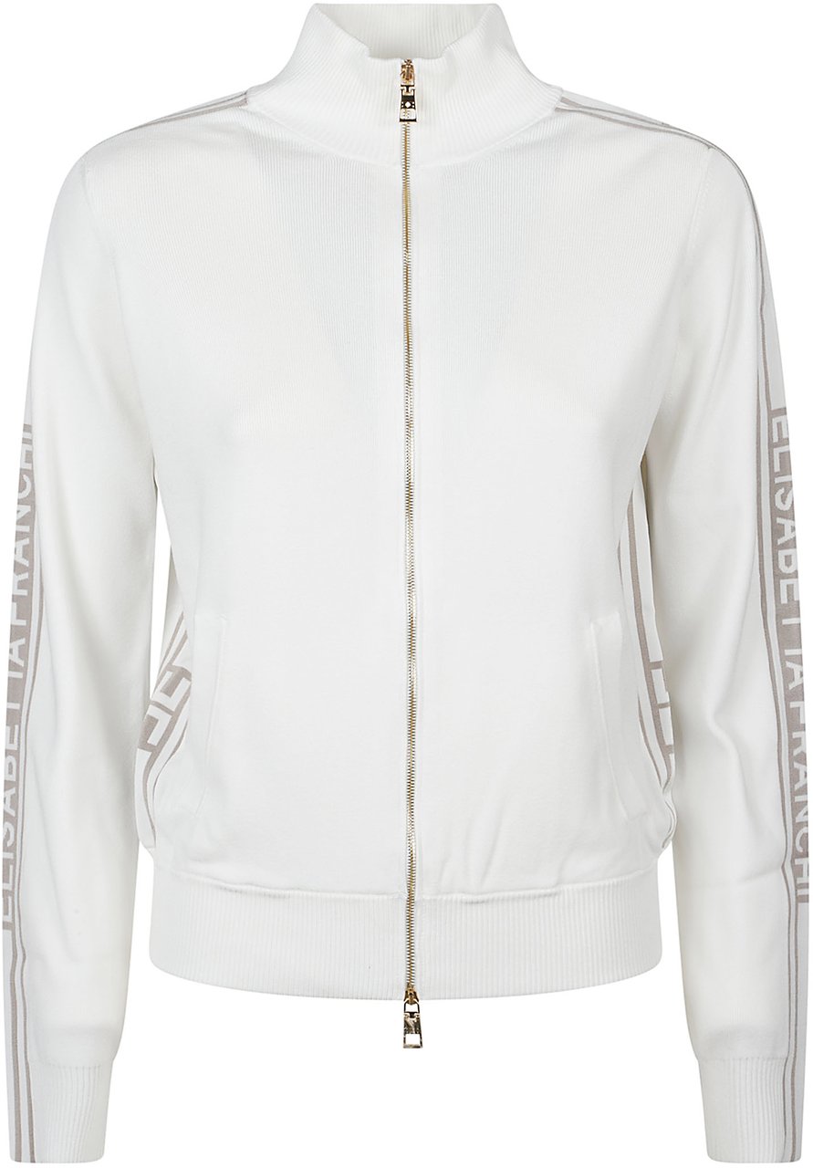 Elisabetta Franchi Tricot Sweatshirt White Wit