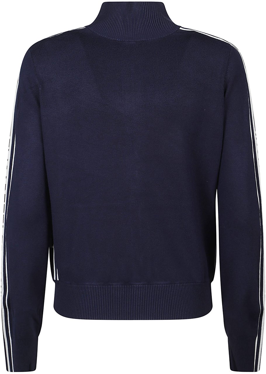 Elisabetta Franchi Tricot Sweatshirt Blue Blauw