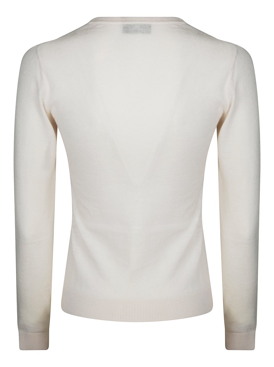 Elisabetta Franchi Fitted Ribbed Knit Top Wit