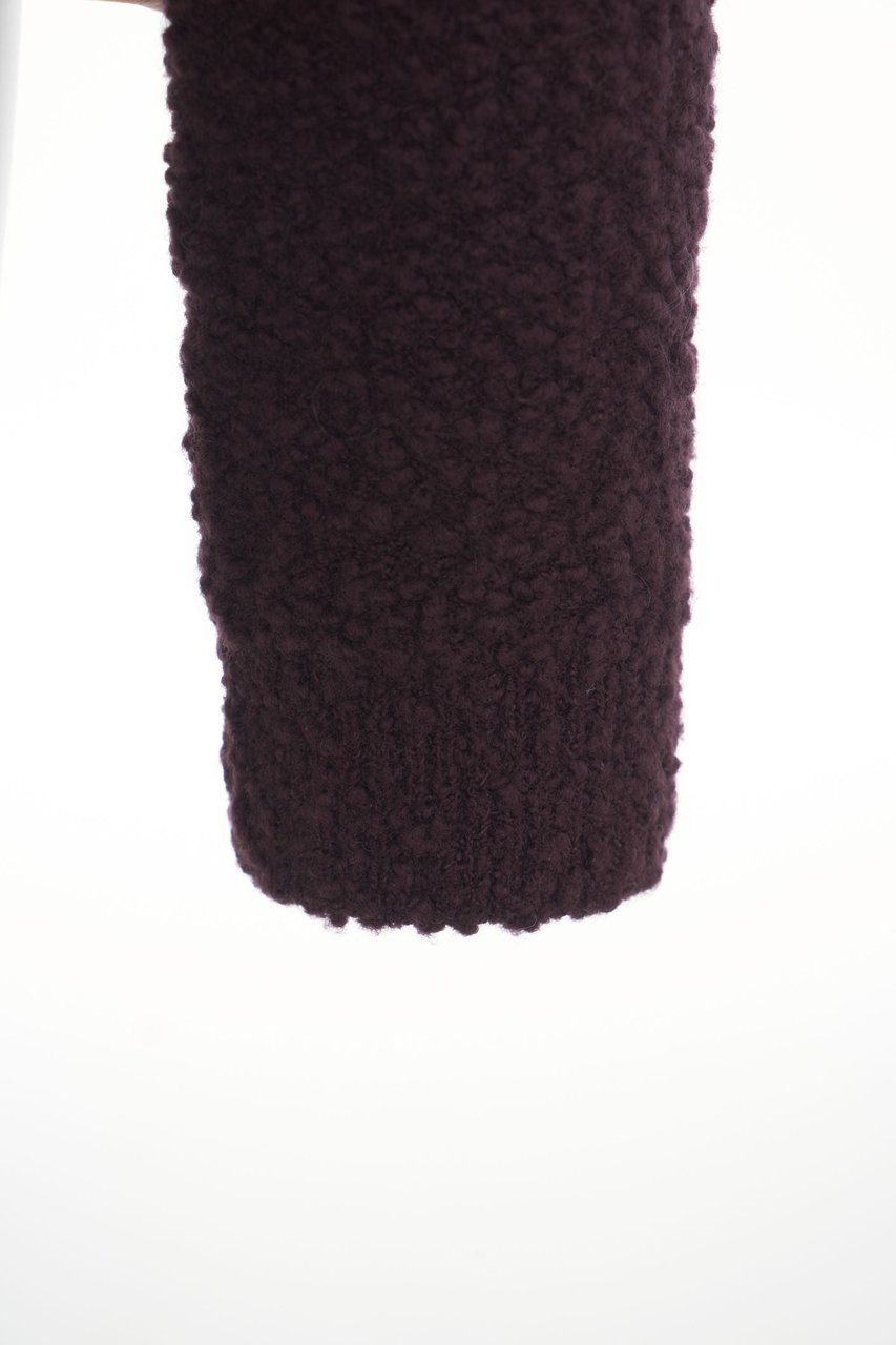 Elisabetta Franchi Bouclé knit polo Rood