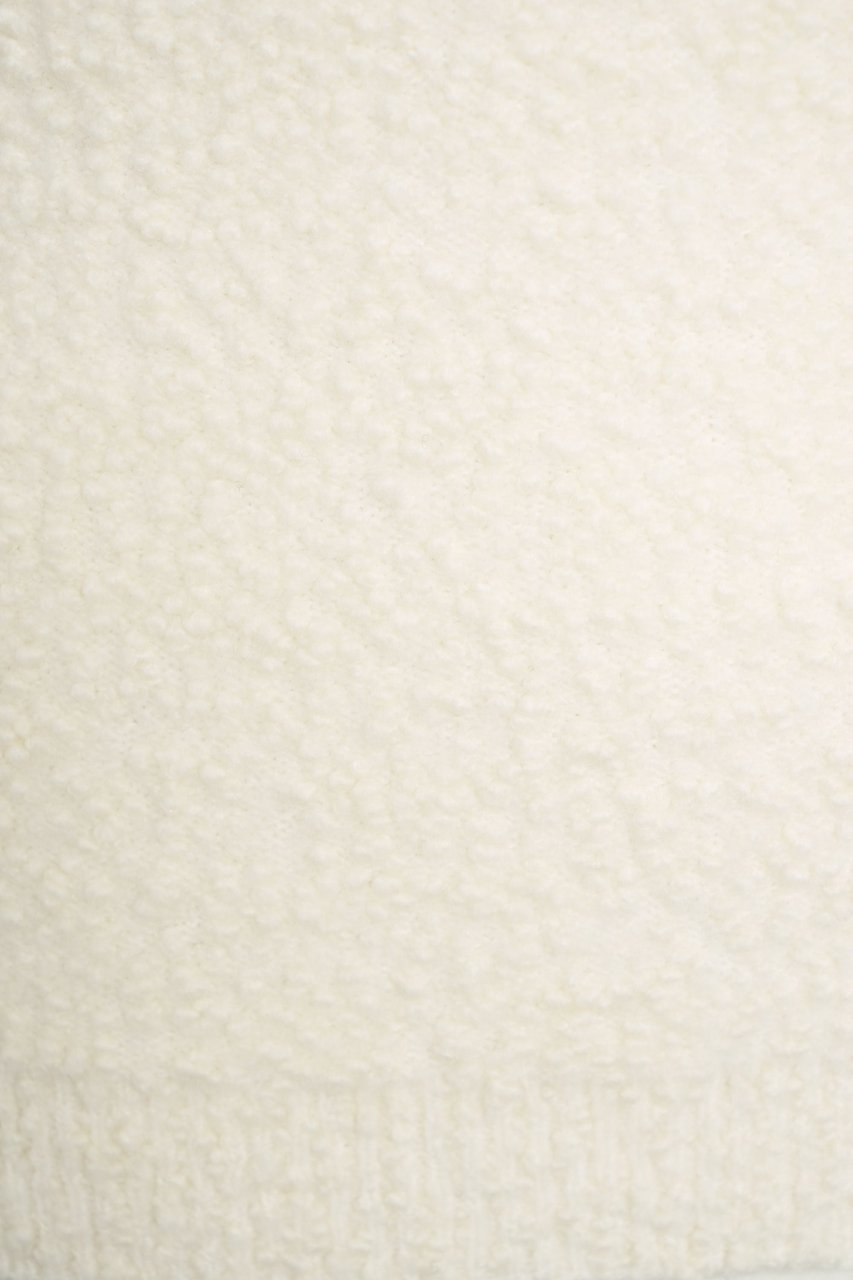 Elisabetta Franchi Bouclé knit polo Wit