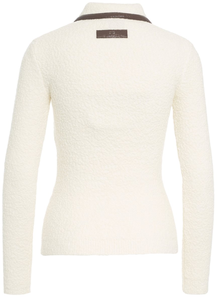 Elisabetta Franchi Maglione in maglia con colletto polo e cerniera Wit