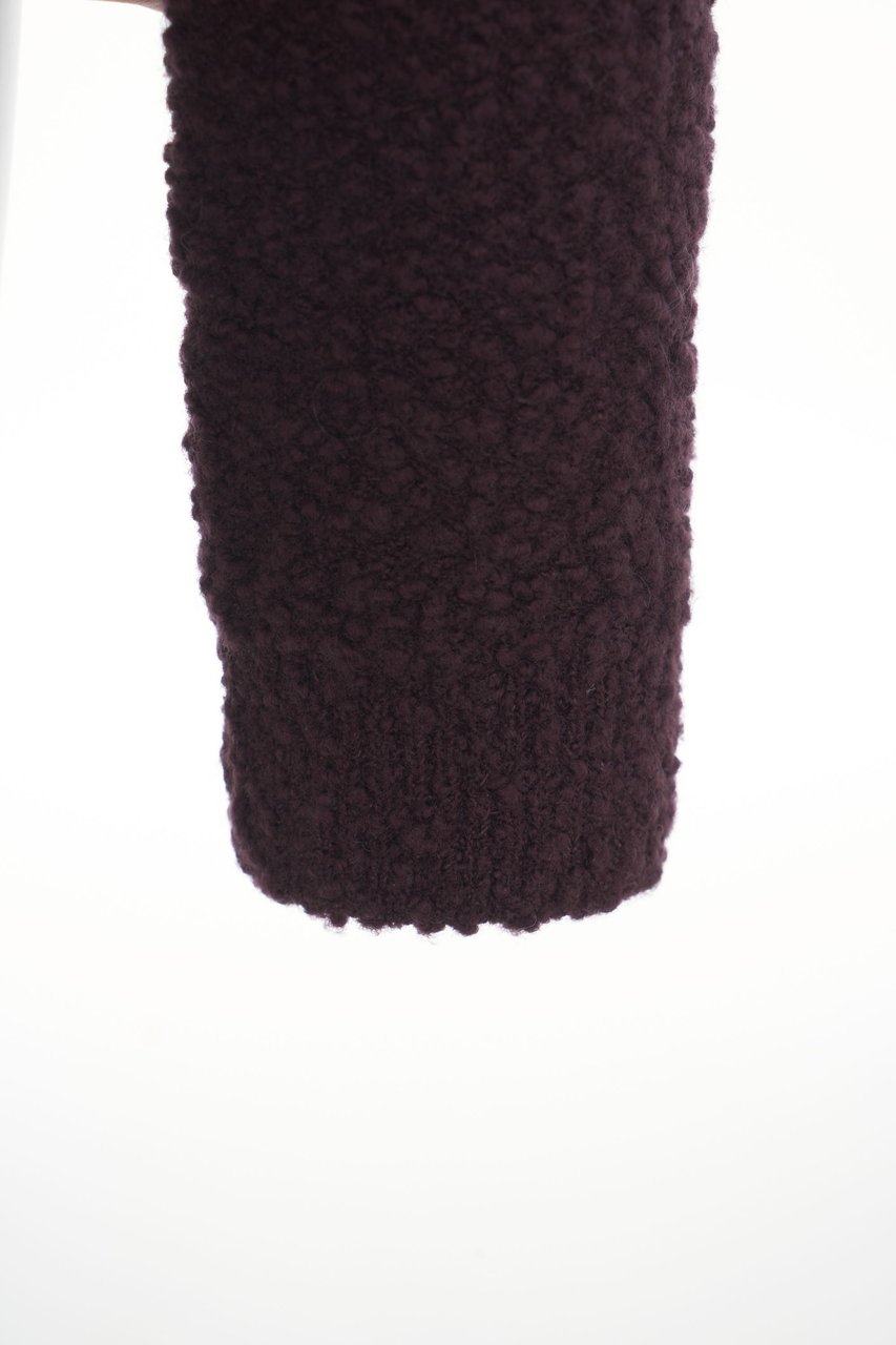 Elisabetta Franchi Polo in maglia bouclé Rood
