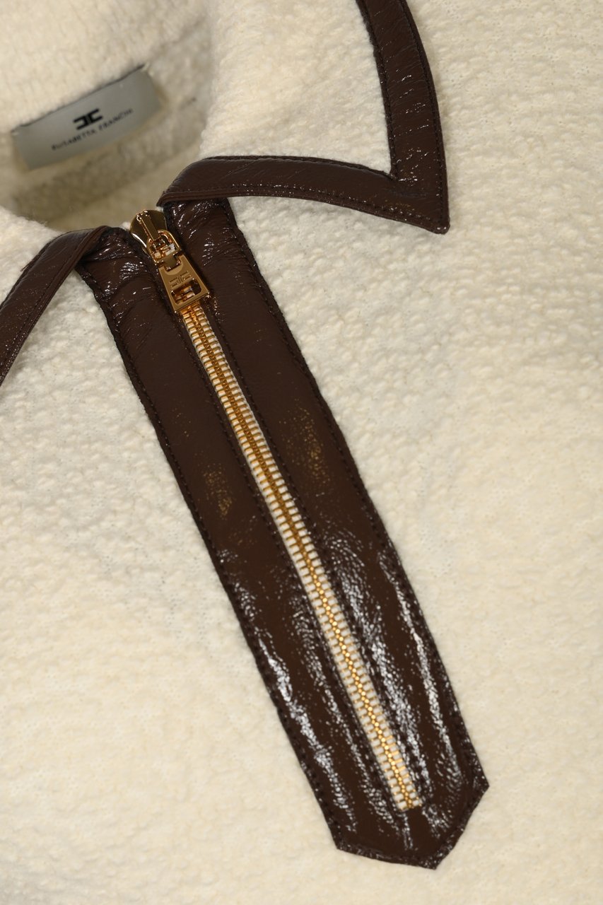 Elisabetta Franchi Sweaters Milkcoffee Wit