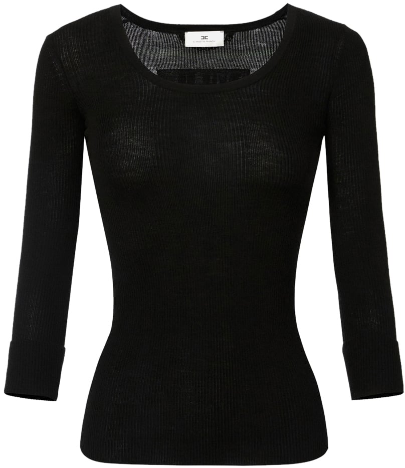Elisabetta Franchi Sweaters Black Zwart