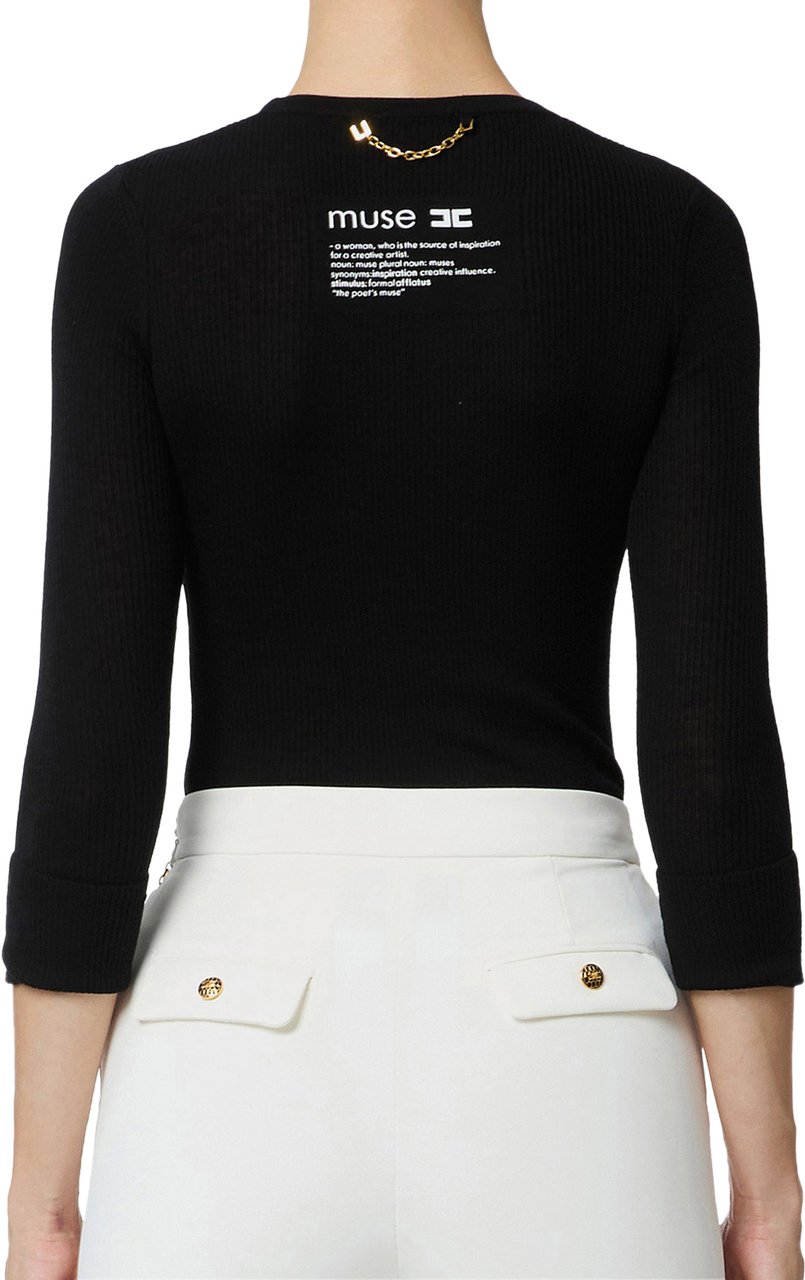 Elisabetta Franchi Sweaters Black Zwart