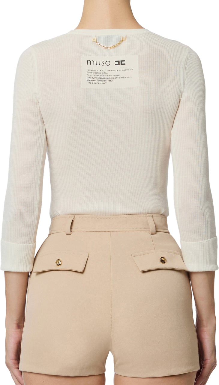 Elisabetta Franchi Sweaters Milk Wit