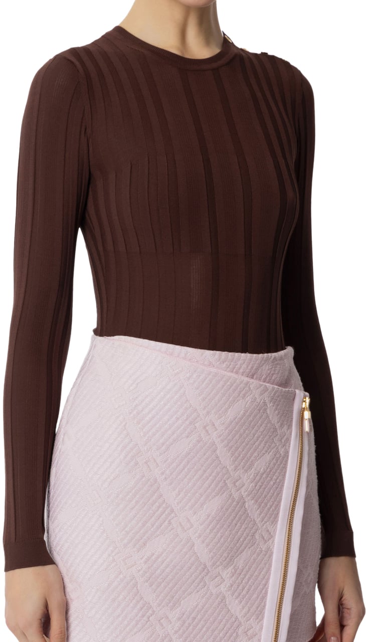Elisabetta Franchi Sweaters Brown Bruin