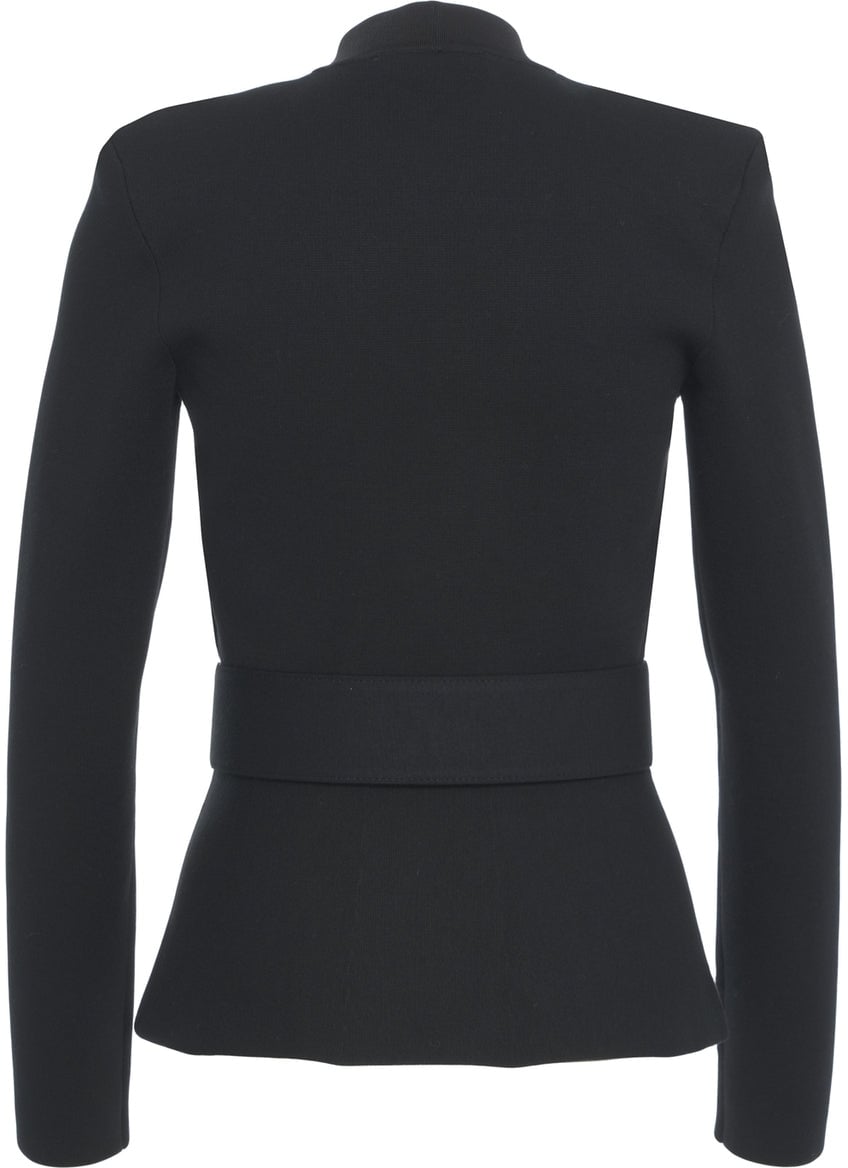 Elisabetta Franchi Blazer with waist belt Zwart