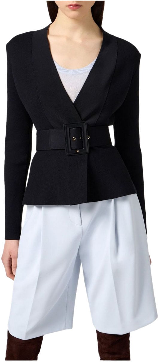 Elisabetta Franchi Sweaters Black Zwart