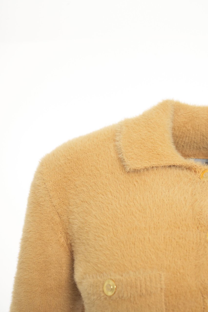 Elisabetta Franchi Cardigan with decorative buttons Beige