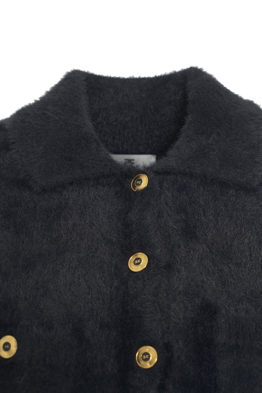 Elisabetta Franchi Cardigan with decorative buttons Zwart