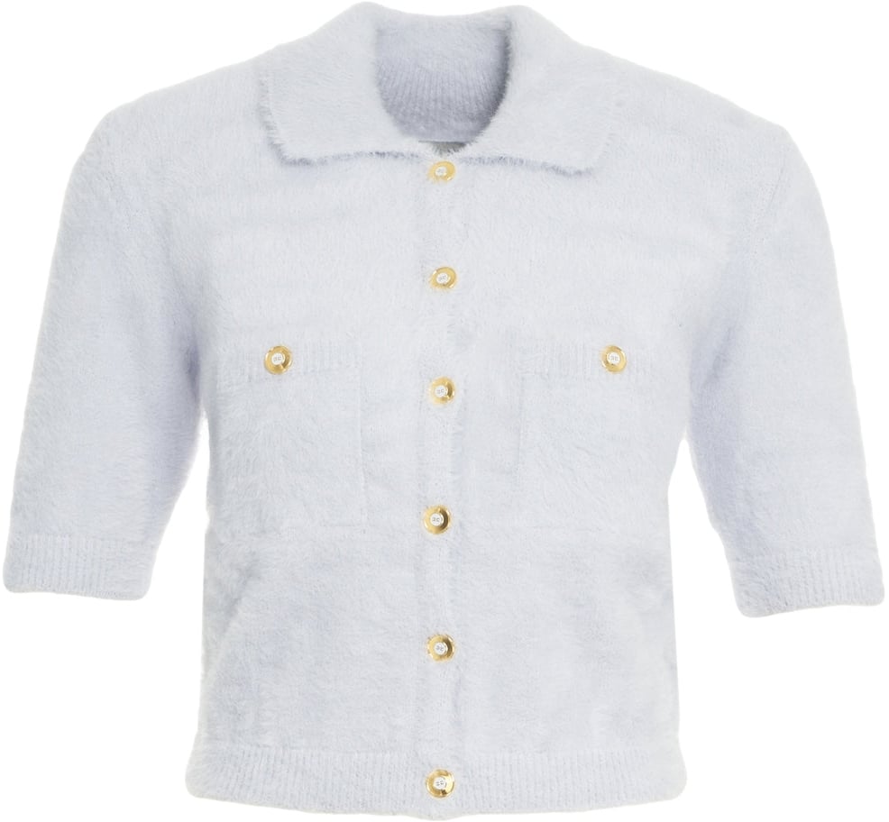 Elisabetta Franchi Cardigan with decorative buttons Blauw