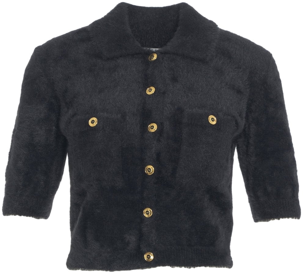 Elisabetta Franchi Cardigan with decorative buttons Zwart
