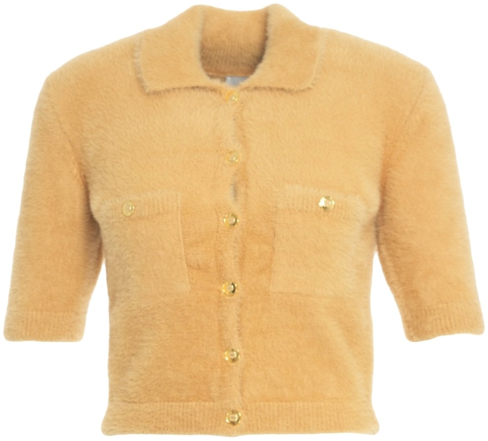 Elisabetta Franchi Cardigan with decorative buttons Beige