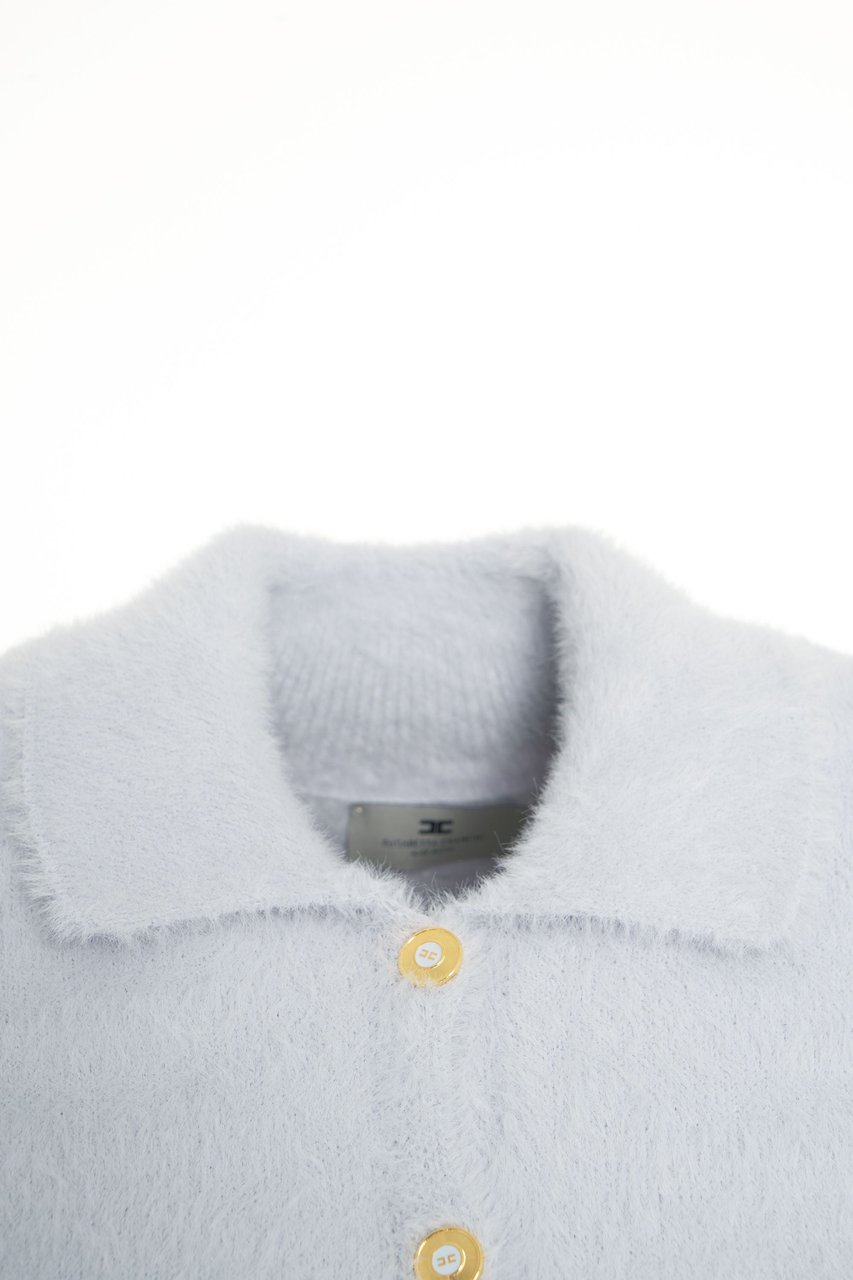 Elisabetta Franchi Cardigan with decorative buttons Blauw