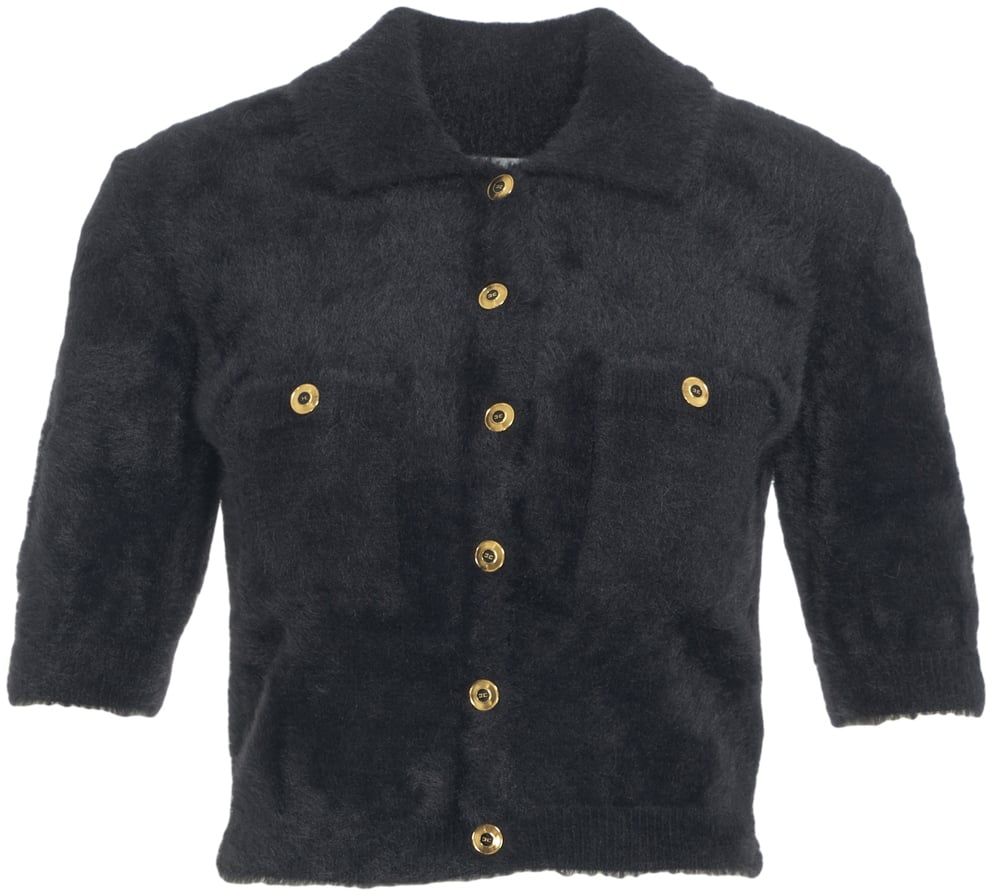 Elisabetta Franchi Cardigan con bottoni decorativi Zwart