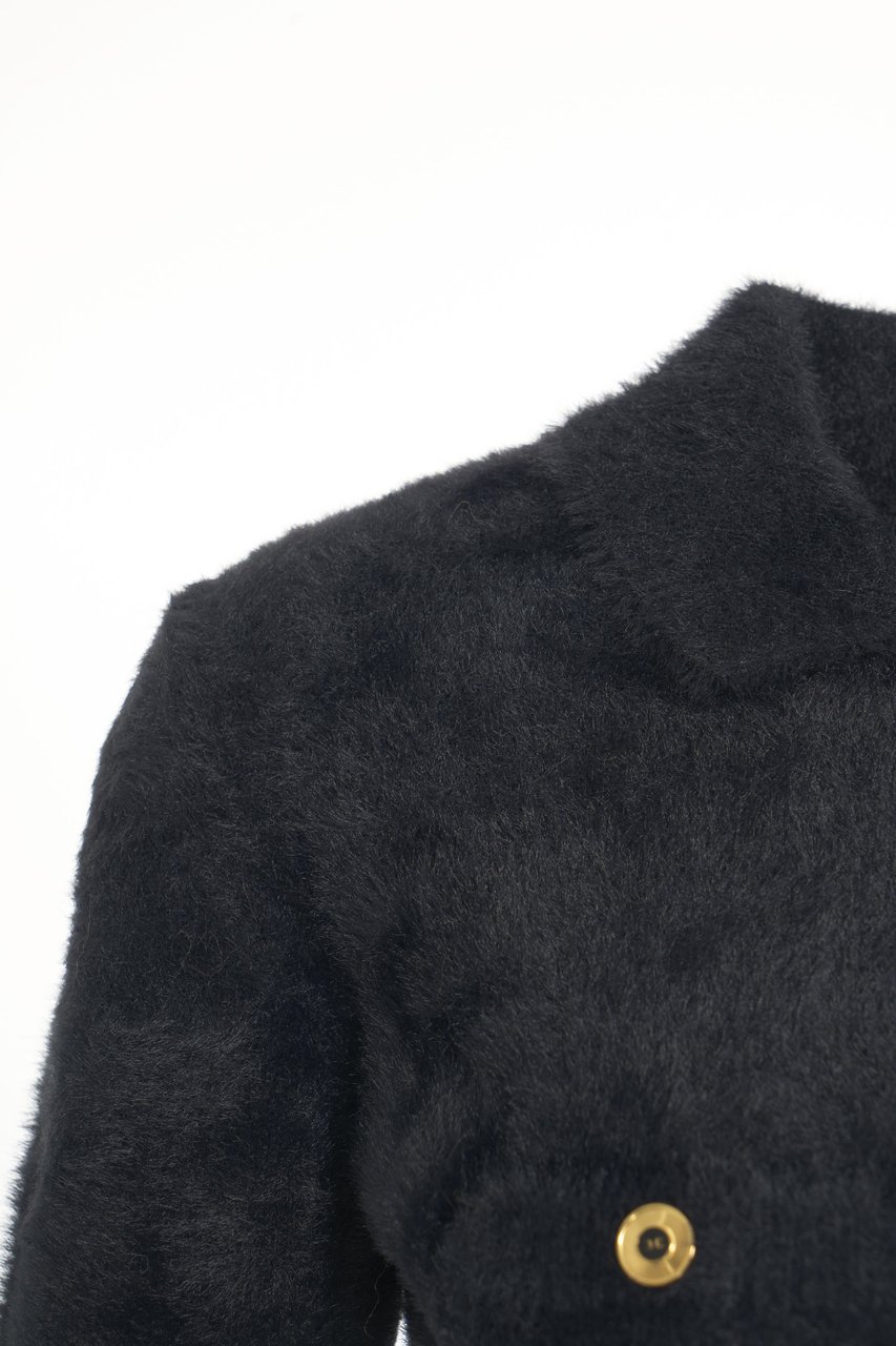 Elisabetta Franchi Cardigan con bottoni decorativi Zwart