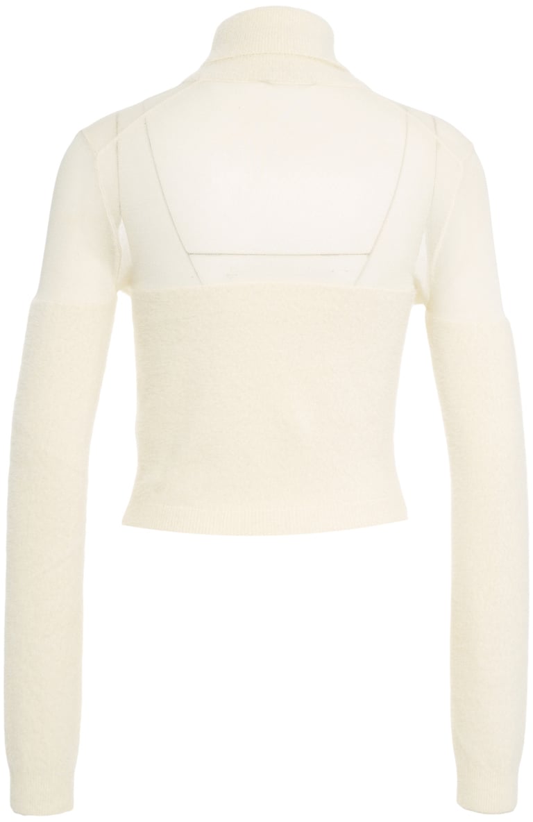 Elisabetta Franchi Dolcevita con logo charm Wit