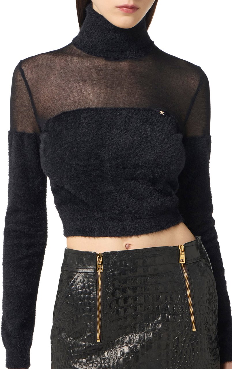 Elisabetta Franchi Sweaters Black Zwart