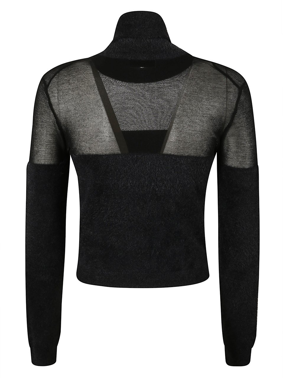 Elisabetta Franchi Tricot Turtle Neck Sweater Black Zwart
