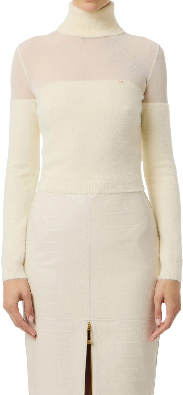 Elisabetta Franchi Sweaters Milk Wit