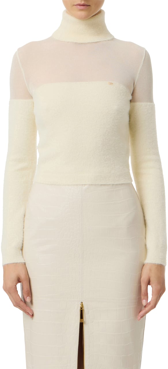 Elisabetta Franchi Sweaters Milk Wit